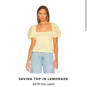 NWT ASTR Savina Top in Lemonade